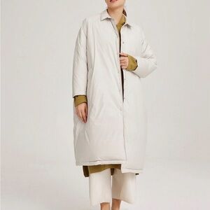 Nap Women's Cream Long Puffer Coat